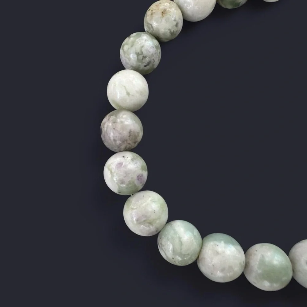 Peace Jade Gemstone Bead Bracelet 8mm